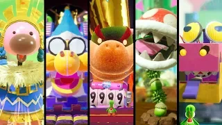 Yoshi's Crafted World - All Boss Challenges (2 Player)