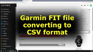 Converting Garmin files FIT to CSV format