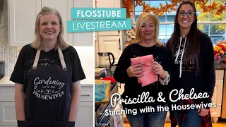 LIVE: Dyeing Cross Stitch Fabric Using Rit Dye with Priscilla and Chelsea! - FlossTube