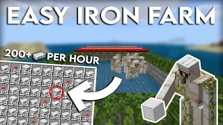 EASY 1.17 IRON FARM TUTORIAL in Minecraft Bedrock (MCPE/Xbox/PS4/Switch/Windows10)