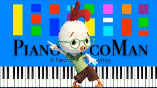 One Little Slip - Chicken Little (Slow Easy Medium) Piano Tutorial 4K