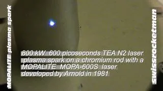 Plasma spark with TEA Nitrogen laser  MOPALITE MOPA600S.mpg