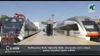 Həftəsonu Bakı-Ağstafa-Bakı marşrutu üzrə əlavə qatar reysləri təyin edilib