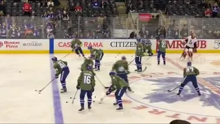 Toronto Maple Leafs pregame warmup - Armed Forces Night vs Ottawa - February 10, 2018