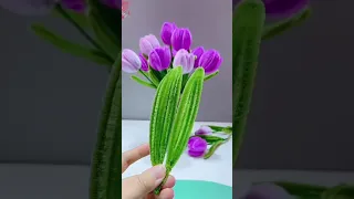 How to make pipe cleaner tulips