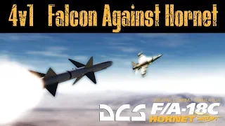 DCS: 4v1 F-18 Hornet vs 4 F-16's Persian Gulf Dogfight