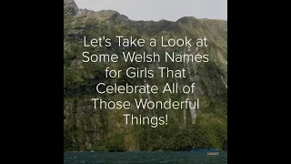 Welsh Names for Girls