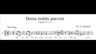 Dona nobis pacem (canon) - (score)