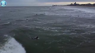 Scheveningen.Surf: Drone Donderdag Met leuke golven.