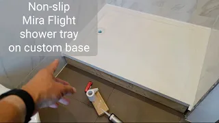 How to build a custom shower tray base to fit a Mira Flight non-slip tray