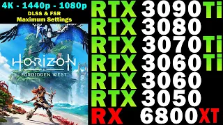 Horizon Forbidden West | RTX 3090 Ti, 3080, 3070 Ti, 3060 (Ti), 3050 | RX 6800 XT | 4K 1440p 1080p