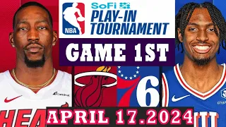 Philadelphia 76ers Vs Miami Heat 1ST Highlights | April 17, 2024 | NBA Play in