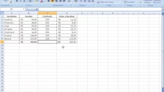 Planilha Excel - Trabalhando com Fórmula de Porcentagem