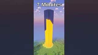 Minecraft Tower At Different Times🤯😱 #shorts