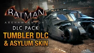 Batman: Arkham Knight - Tumbler Batmobile & Arkham Asylum Skin (Race Tracks & Free Roam Gameplay)