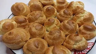 Пирожные Профитроли получатся у каждого /Profiteroles Recipe/ Классический Заварной Крем для эклеров