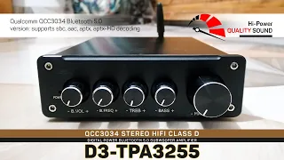 NYT Dual Tpa3255 Bluetooth 5.0 Subwoofer-Qcc3034 Stereo Hifi Class D Digital Power Amplifier