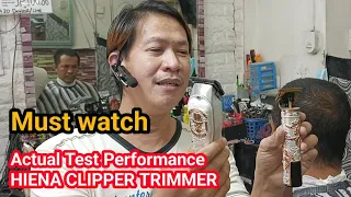 Actual Test Performance HIENA CLIPPER TRIMMER, Recommend  budget barber tool's