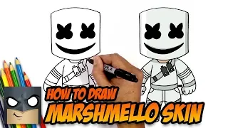 How to Draw Fortnite | Marshmello Skin | Step-by-Step