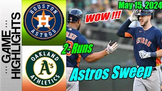 Astros vs Athletics [Highlights] May 15, 2024 | 1 Hit 2 Runs | Kyle Tucker open scores for Astros 🔥
