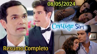 Contigo Sim - 08/05/2024 Quarta-feira (Capítulo 13) Resumo Completo Novela Contigo Sim