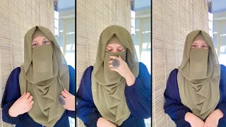 Full  Coverage Georgette/Chiffon Niqab style |(2024) Special Hijab Tutorial 🥰