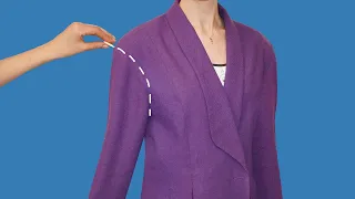 How to downsize a shoulder on the jacket to fit you perfectly - easy and simple!