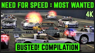 NFS Most Wanted Redux 4K - Busted! Compilation - Fails & Funny Moments