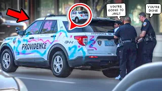 Spray Painting Police Car Prank… 🚔👮‍♀️🤯 “ GONE VERY WRONG “