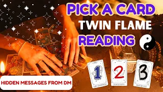 PICK A CARD TWIN FLAME READING ~  HIDDEN MESSAGES FROM YOUR DIVINE MASCULINE😍💘🥰❣️💞💝💖