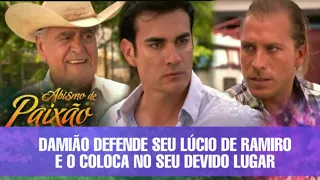 Abismo de Paixão - Ramiro parte pra cima de Lúcio e Damião o defende e coloca Ramiro em seu lugar