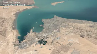 Kuwait City, Kuwait 3D timelapse 1984-2020