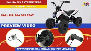 INJUSA 24V X-Treme Zero Edition Quad/ATV for Kids, Rubber Wheels by KIDSVIP