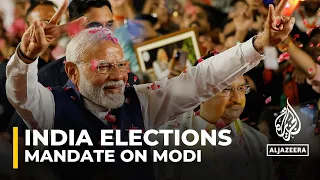 Indian PM Modi claims victory for his alliance despite BJP losing majority