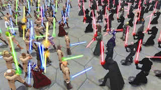 Army of SITH vs Army of JEDI KNIGHTS! - Men of War: Star Wars Mod