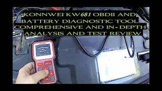 Konnwei kw681 test and review obd2 battery tester