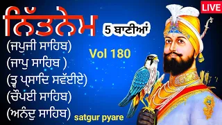 Gurbani path- Nitnem Panj bania | ਨਿਤਨੇਮ ਪੰਜ ਬਾਣੀਆ | ਗੁਰਬਾਣੀ ਪਾਠ| nitnem ਨਿਤਨੇਮ vol 180 #satgurpyare