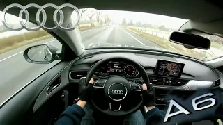 Audi A6 Avant 2.0 TDI (190 PS) POV drive acceleration & overtake