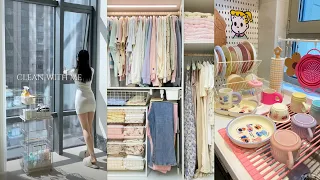 Daily house cleaning /whole closet organizing / makeup & utensils and cup organizing and restocking