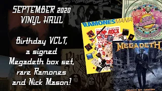 SEPTEMBER 2020 VINYL HAUL: Birthday VCLT, a signed Megadeth box set, rare Ramones & Nick Mason!