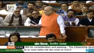 Union Home Minister Shri Amit Shah moves the Citizenship Amendment Bill 2019 in Lok Sabha