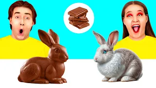 Челлендж. Шоколадная Еда vs Настоящая еда | Фантастические Лайфхаки с Едой от HAHANOM Challenge