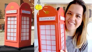 DIY Cabina Telefónica Londres!! LÁMPARA DE CARTÓN!!- Mery