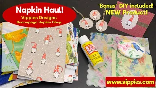 GNOMES  ~ CHRISTMAS ~ and MORE! /  “NEW”DECOUPAGE NAPKINS / BONUS CHRISTMAS DIY / GIFT ideas!😊