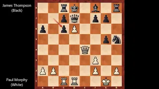 Paul Morphy vs James Thompson - New York (1859) #208