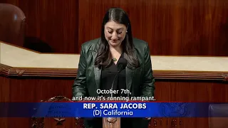 Rep. Sara Jacobs Speaks on House Floor about Rising Antisemitism