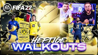 Wir ZIEHEN die ERSTEN HEFTIGEN WALKOUTS 😱😍Unser BESTER Pack Opening START in FIFA 22 !!