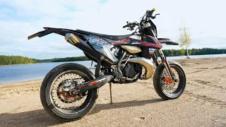 KTM 300 Tpi - Insane 2stroke Supermoto Testride