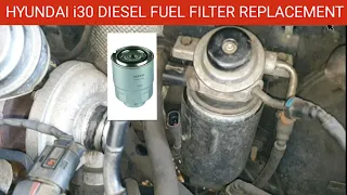 Hyundai i30 Diesel Fuel Filter Replacement Job. Changing a Diesel Fuel Filter on Hyundai i30