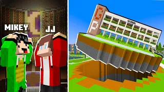 Mikey and JJ Found A SECRET BASE Under The SCHOOL in Minecraft!